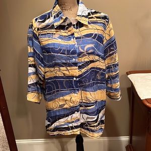 ALLISON DALEY WOMENS BLOUSE BUTTON UP IN SZ 12…CUTE!!!